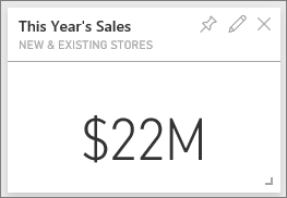 This Year's Sales tile