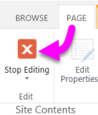 Screenshot of Stop Editing.