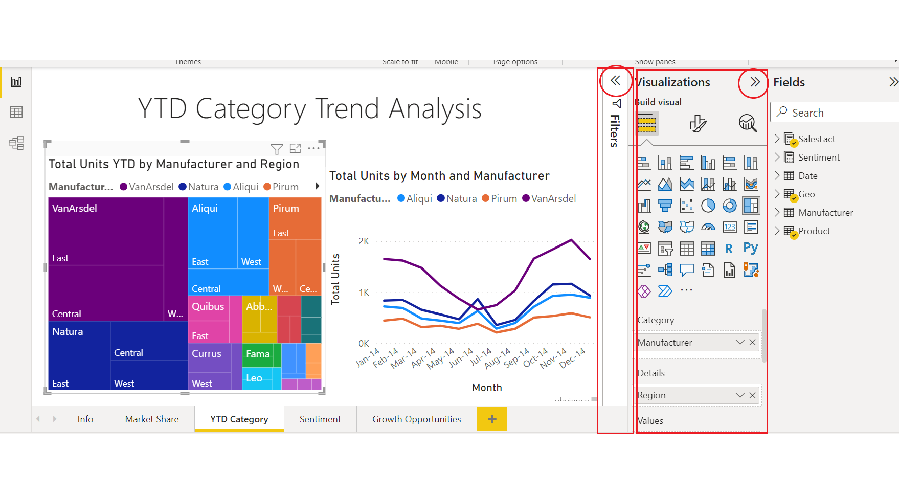 Screenshot of canvas with Filter and Visualization panes open.