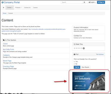 Ad company portal.