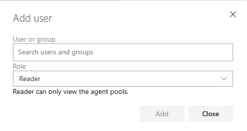 Screenshot of add user dialog.