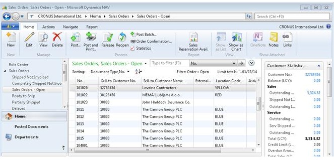 NAV_SalesOrderListPage RoleTailored client sales order List page example