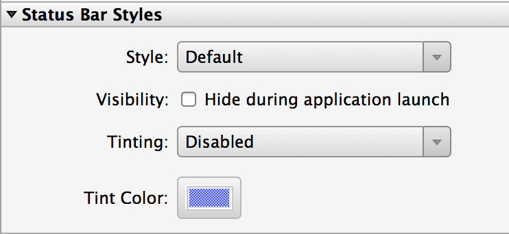 Status Bar Styles