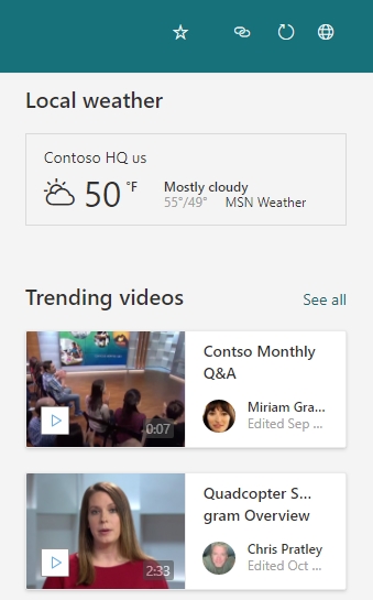 Trending videos list from side bar of internet home page example