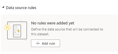 Screenshot of the Data source rules window.