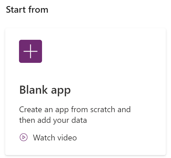 Screenshot of the Canvas app from blank feature.