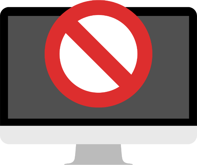 Diagram of a screen that displays no content.