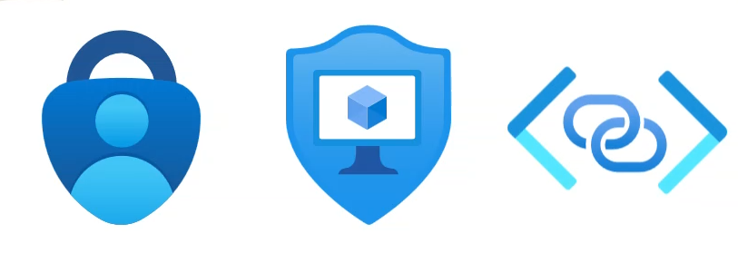 Screenshot of video showing Azure security and networking icons.
