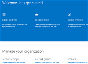 Screenshot of Small Business plan administrative interface.