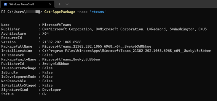 Command is used to confirm the installation status.