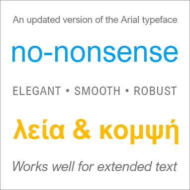 Arial-Nova font info poster 2
