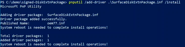 p n p util command output.