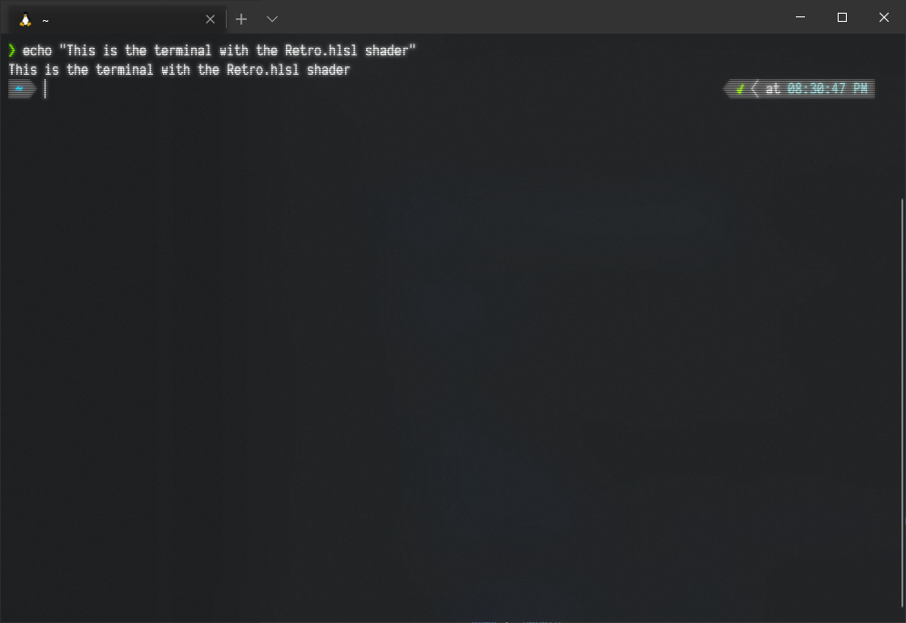 Terminal Retro Pixel Shader sample