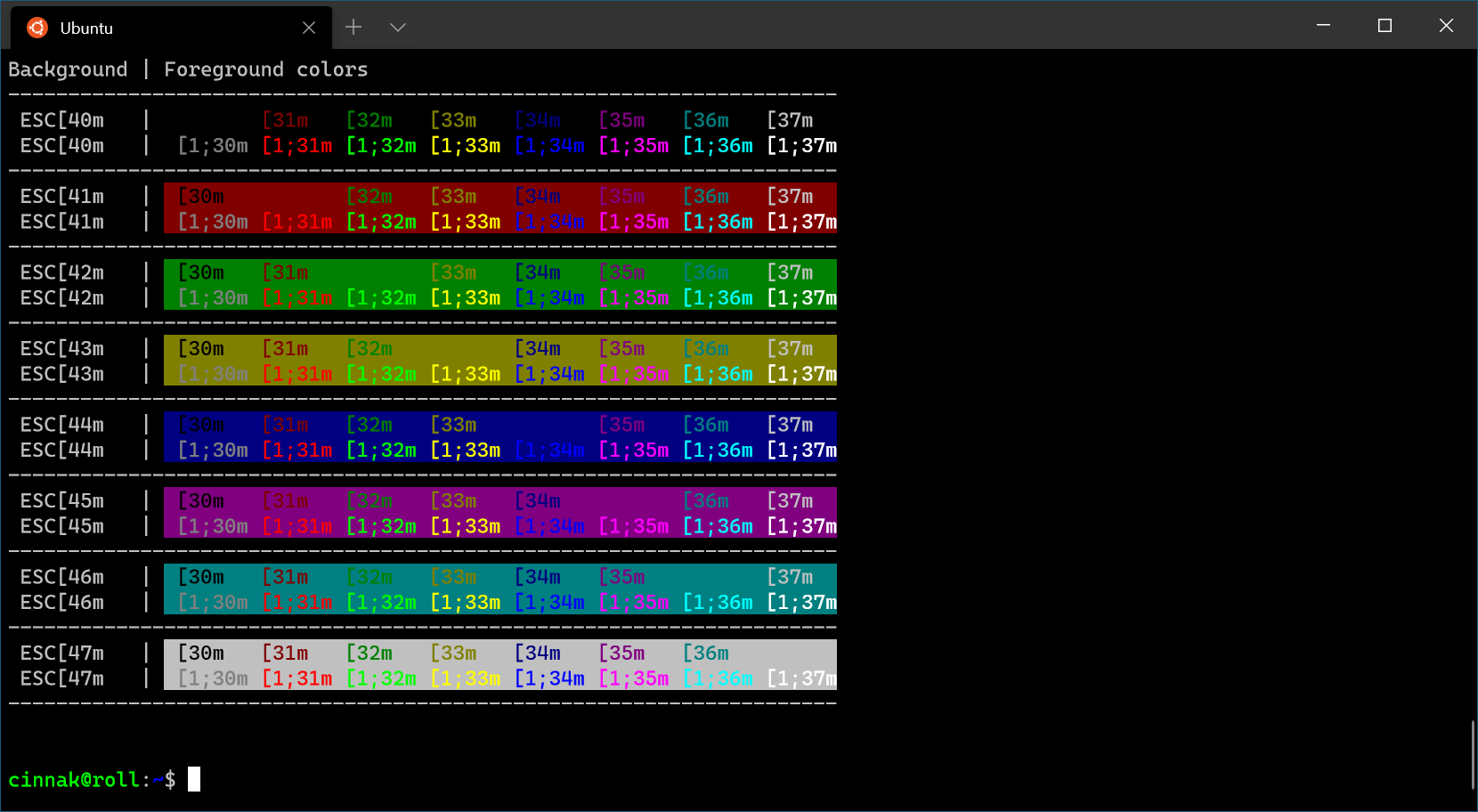 Windows Terminal Vintage color scheme