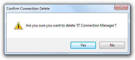 screen shot of confirm delete dialog box