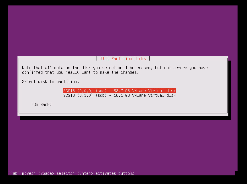 Select the disk.