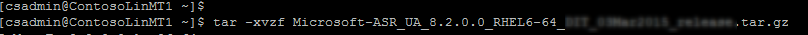 Screenshot of the command to run.