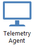 Icon representing a telemetry agent.