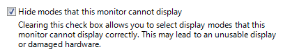 screen shot of checkbox, label, and description