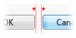 Image showing spacing between buttons