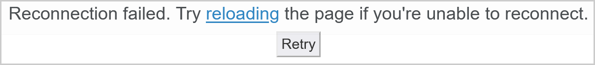 The default retry UI.