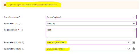 Screenshot of RegexReplace() Validation Duplicate User.