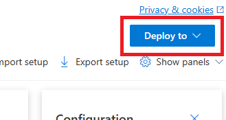 A screenshot showing the model deployment button in Azure OpenAI Studio.