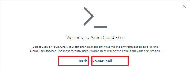 Choose either Bash or PowerShell