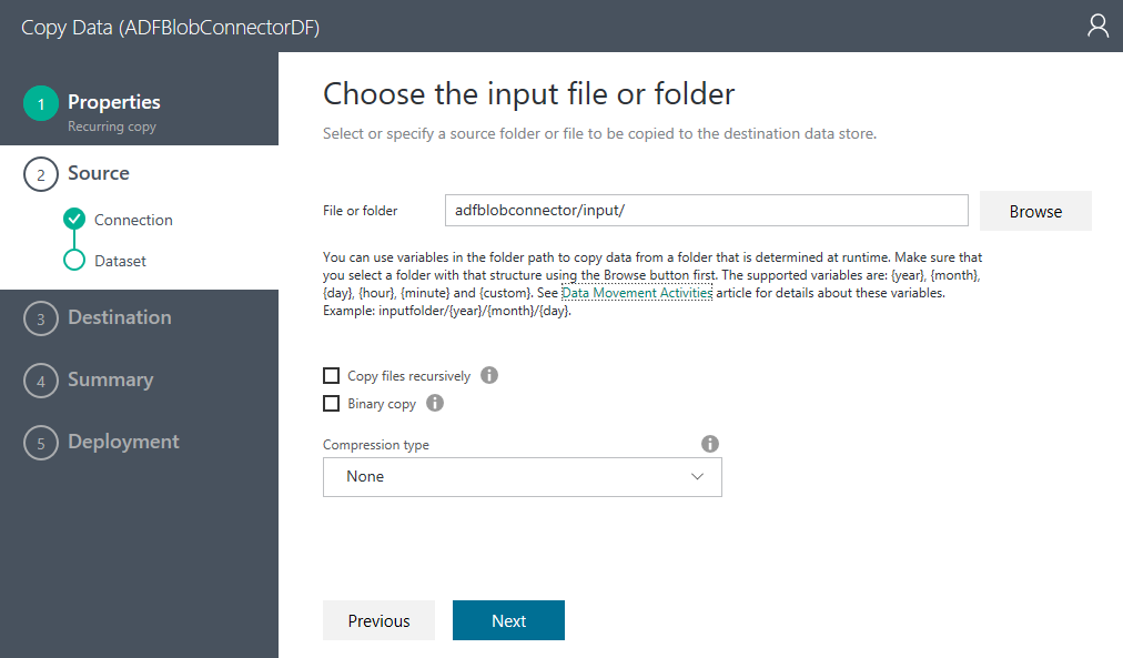 Copy Tool - Choose the input file or folder 2