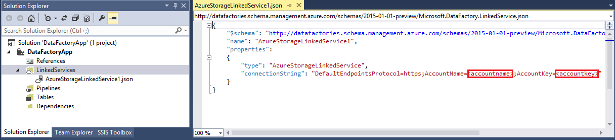 Azure Storage Linked Service