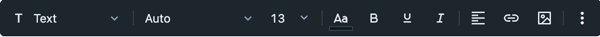 Text widget with formatting toolbar