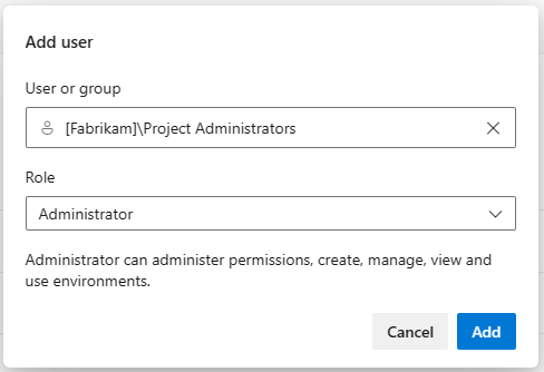 Screenshot of Administrator role Screenshot of Administrator role.