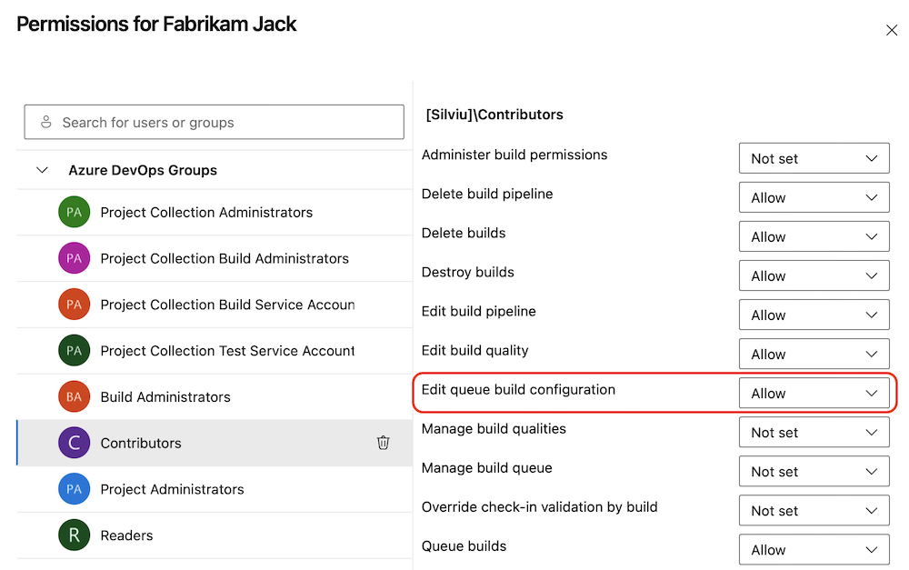 Screenshot of permissions Screenshot of permissions.