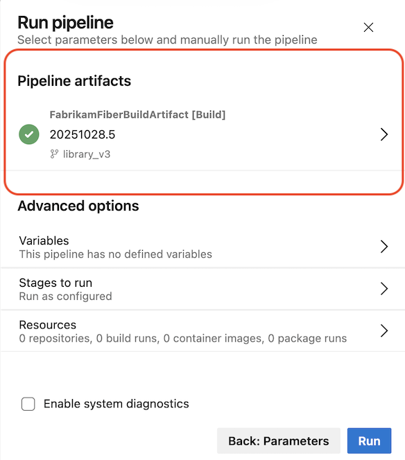 Screenshot showing selected pipeline. Screenshot showing selected pipeline.