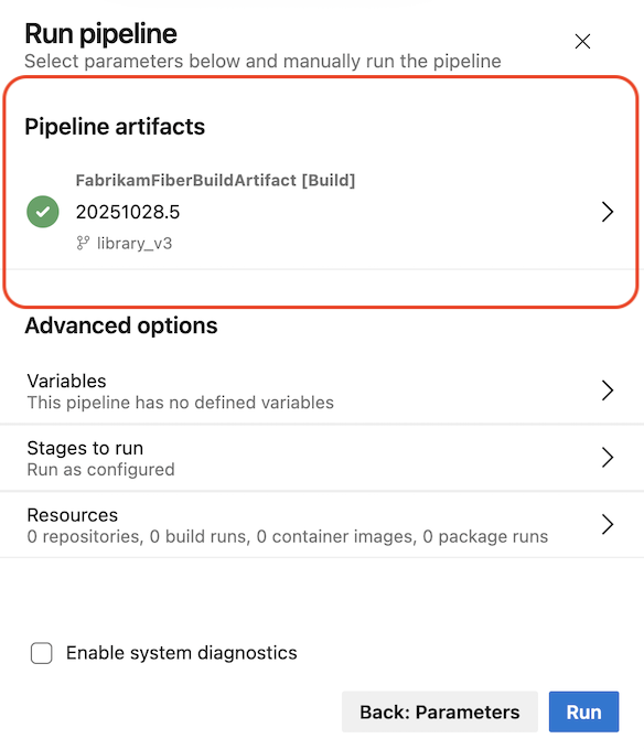 Screenshot to show selected pipeline artifacts. Screenshot to show selected pipeline artifacts.