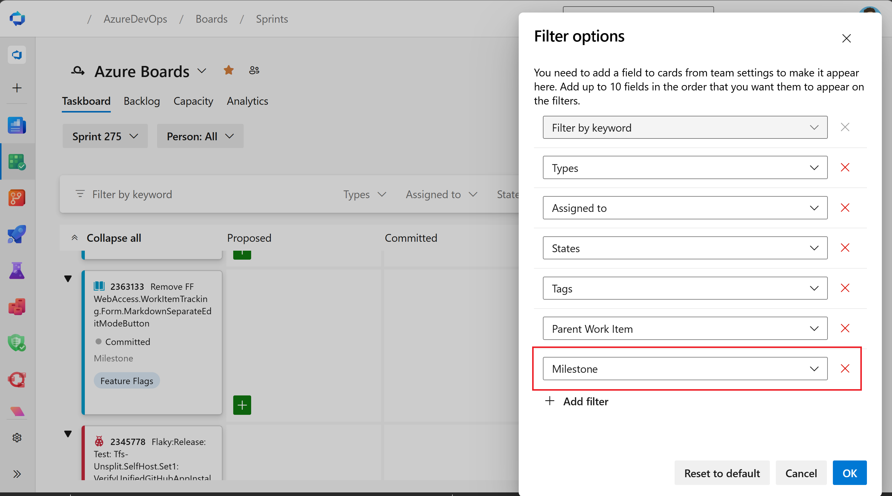 Filter sprint boards and backlogs by additional fields