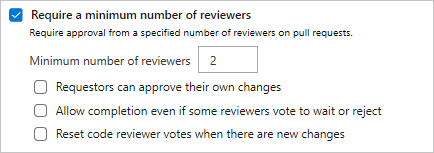 Check the Require Code Reviews box