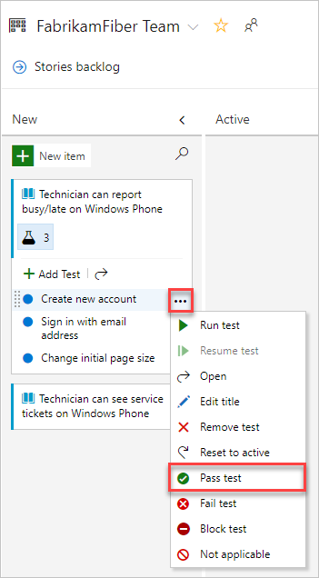 Update status of tests