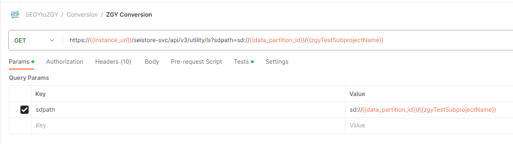 Screenshot that shows the API call to check if the file has been converted.