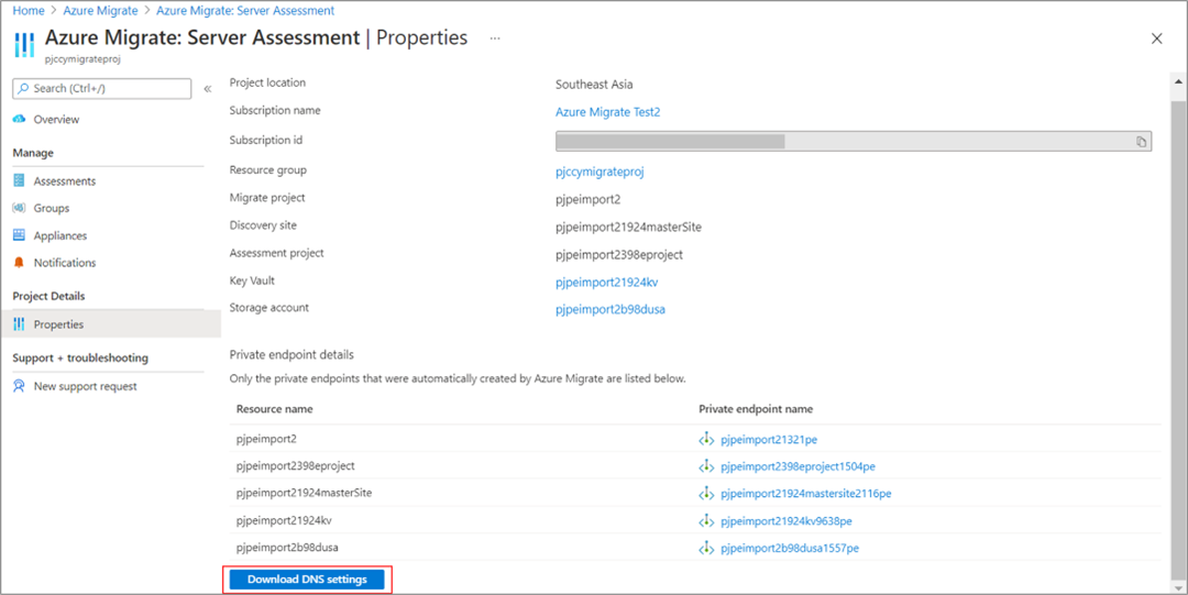 Azure Migrate server assessment properties