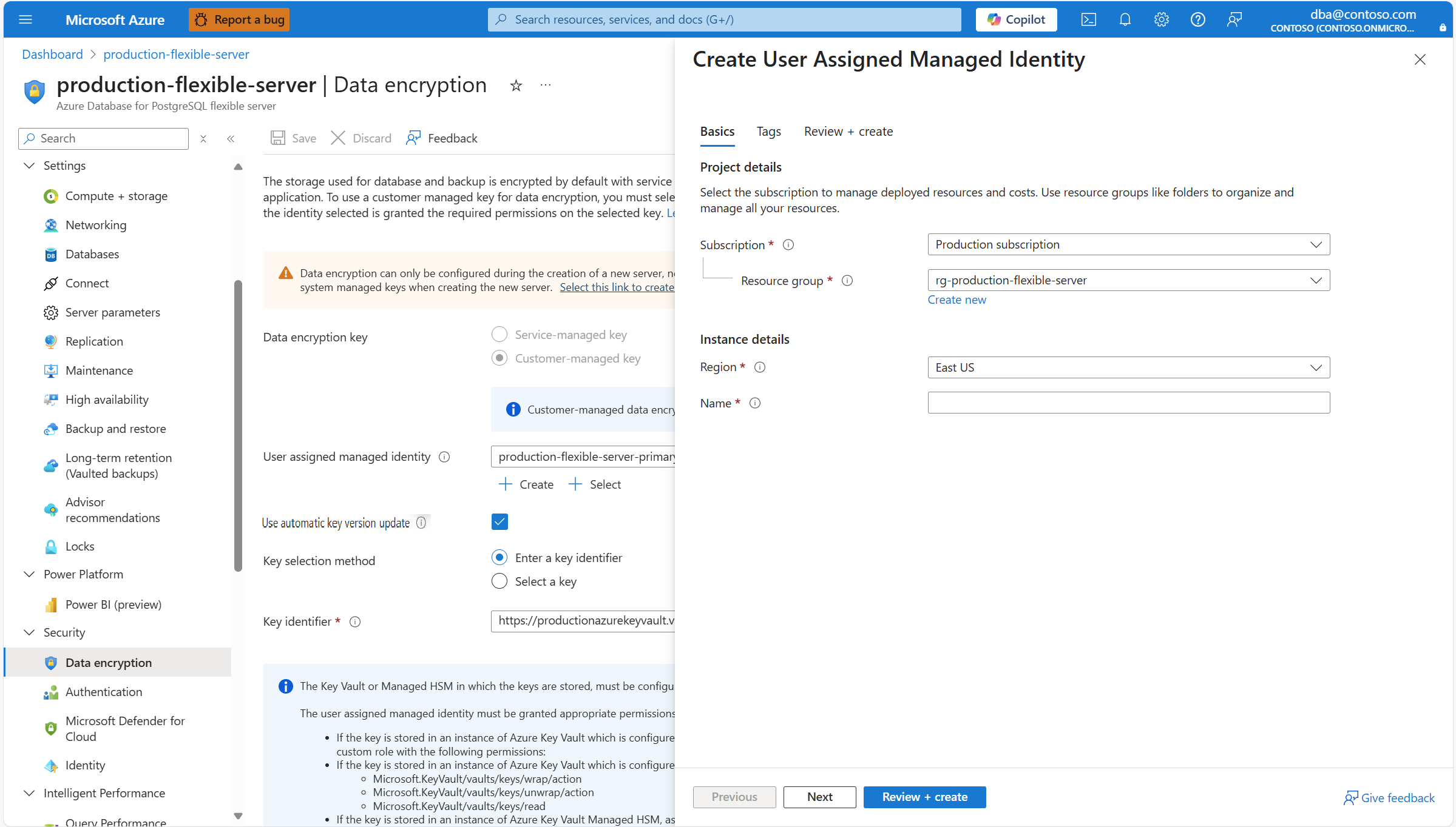 Configure Data Encryption - Azure Database for PostgreSQL | Microsoft Learn