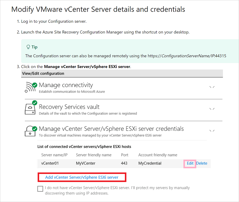 Modify VMware