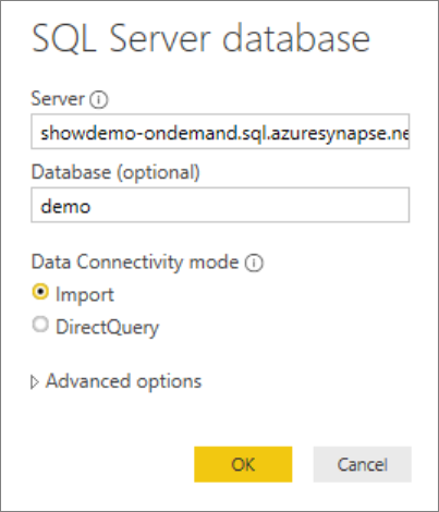 Select database on the endpoint.