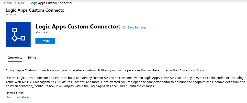 Create a Logic Apps custom connector.