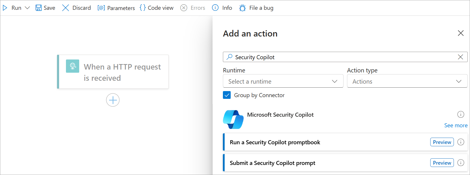 Azure Logic Apps Connector - action