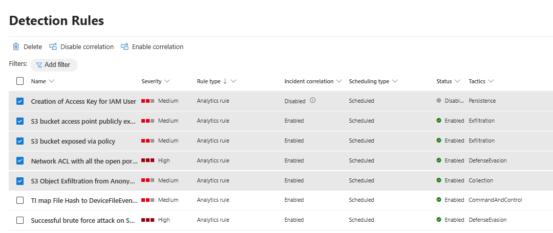 Exclude analytics rules from correlation in Microsoft Defender XDR ...