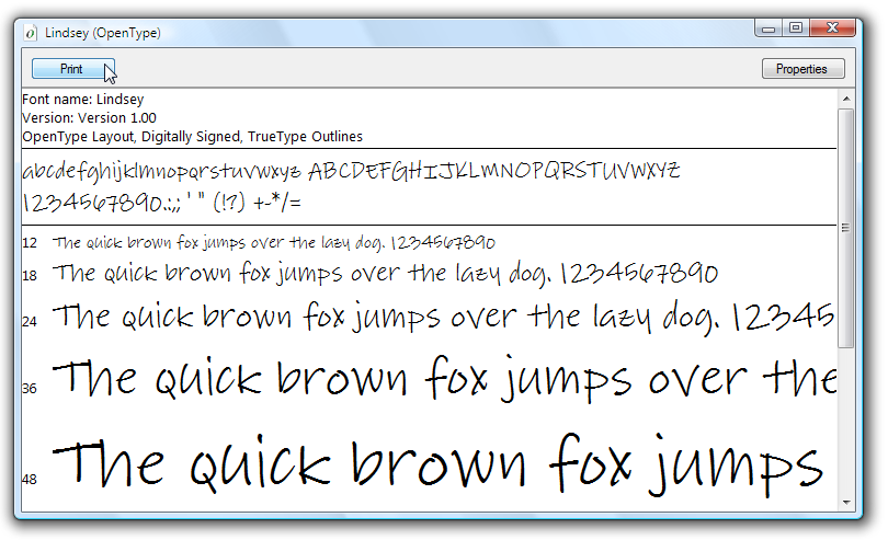TypographyInWPF_04 Lindsey font (OpenType)