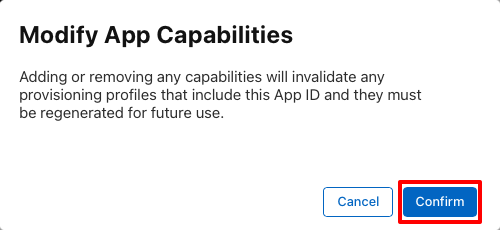 Modify the app capabilities.