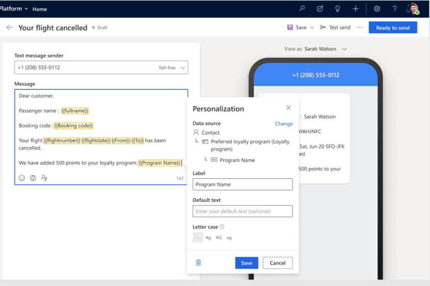 Dynamics 365 Marketing enables you to personalize content from a more flexible set of data sources
