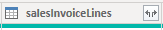 Shows the SalesInvoiceLines column in Power BI Desktop.